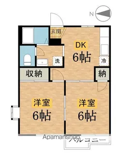 フレグランス戸吹【205号室】の間取り