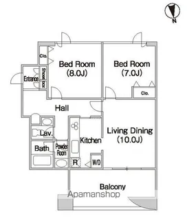 テラス日新【14階】の間取り
