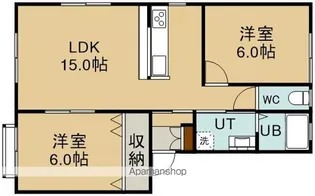 コーポアイⅢ【102号室】の間取り