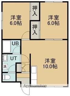 マンションリヴァーサイド【1階】の間取り