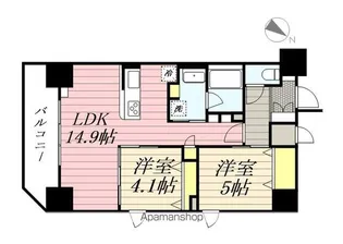 インシグニア渡辺通【7階】の間取り