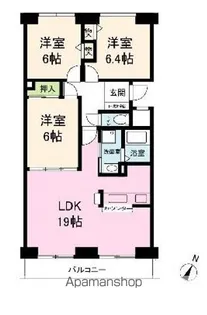 サーム野幌駅A棟【1111号室】の間取り