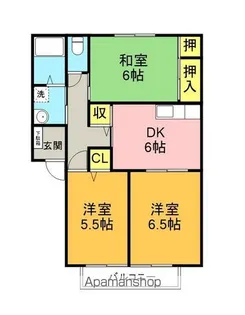ディアスサンウォーム【C102号室】の間取り