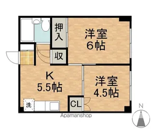 ハイツM&K【3階】の間取り