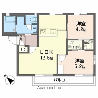 フレグランス浜寺【2階】の間取り
