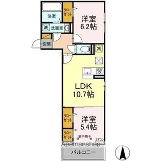 エスポワール【1階】の間取り