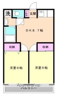 クリフ若木II【2階】の間取り