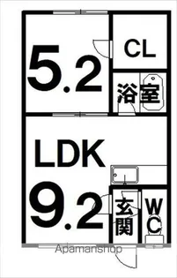 メゾンドロアジール【103号室】の間取り