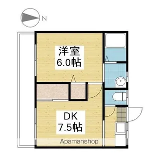 能田アパート【101.号室】の間取り