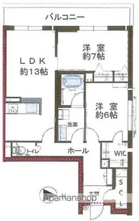 シャーメゾン晴明通【1階】の間取り