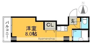 リヴィエラ上町Ⅱ【4階】の間取り