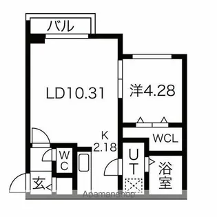 NS ASABU(旧サムティ麻生)【2階】の間取り