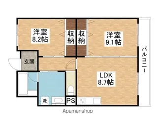 マリンパレス東陽【4階】の間取り