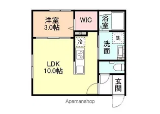 LUX A棟【102号室】の間取り