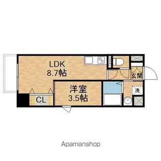 LUANA・AIR・RESIDENCE錦町【705号室】の間取り