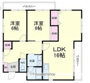 アルカディア【3階】の間取り