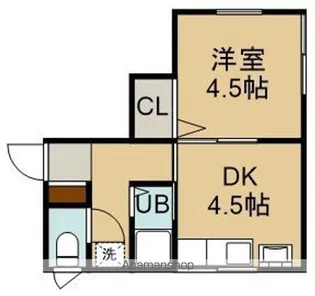 コーポやまにⅢ【101号室】の間取り