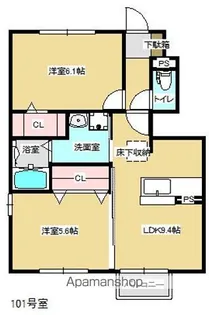 S・TハイツⅡ【1階】の間取り