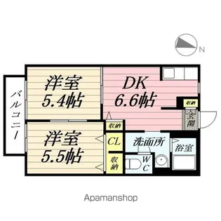 アルカンシエルC【2階】の間取り