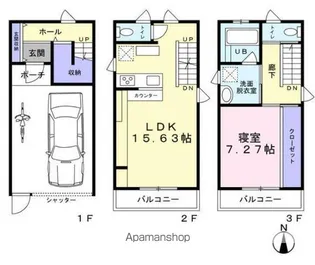 静岡県浜松市中央区砂山町【一戸建】の間取り