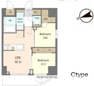 SーRESIDENCE浅草CLARITY【2階】の間取り