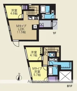 CREAL新高円寺【1階】の間取り