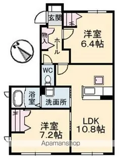 シャーメゾン坪生南【1階】の間取り