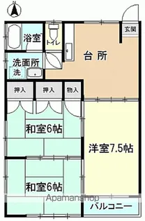 コーポマルタカⅡ【C号室】の間取り