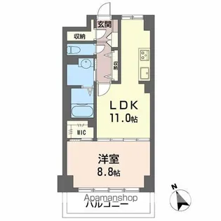 グリーンベル【4階】の間取り