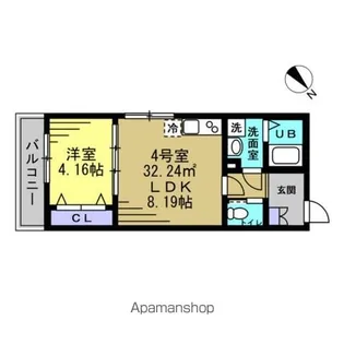 RIZE柏たなかⅢ【2階】の間取り