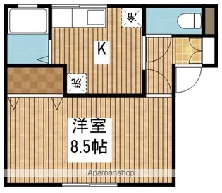 ハイカムール和合町【203号室】の間取り