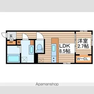 AMIRL PREMIER HEIAN−DORI【103号室】の間取り