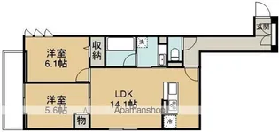 TORISIA新河岸【3階】の間取り