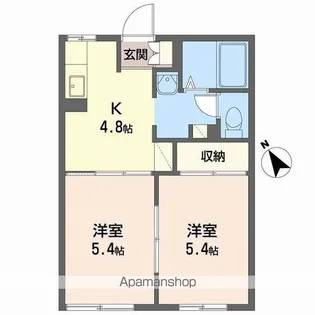 クレストフジスイA【1階】の間取り