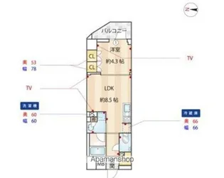 デュオステージ下北沢【402号室】の間取り