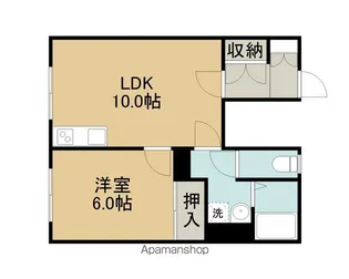 苫小牧マリン館【102号室】の間取り