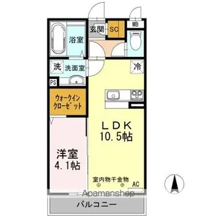 グランコンフォートA【2階】の間取り