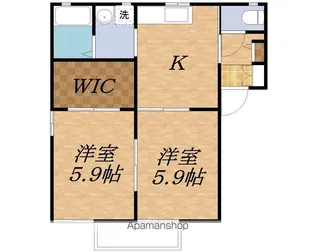 サウスシャトー【B-201号室】の間取り