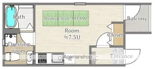 FUJISTA幡ヶ谷V【1階】の間取り