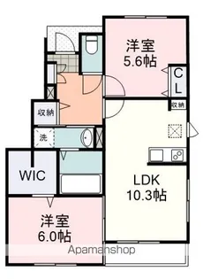 花客家(ハナハッカ)A棟【1階】の間取り