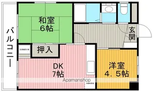 サンパレス21永楽荘【5階】の間取り