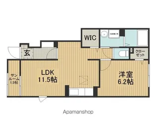 アルペン ディアハイツ【1階】の間取り