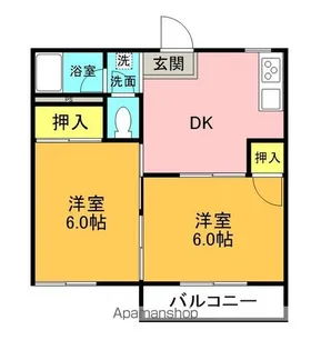 サニーコート A棟(中根)【202号室】の間取り