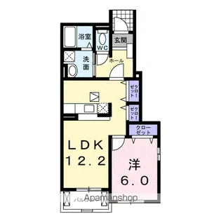 ルミエール ロジュマンA【1階】の間取り
