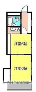 第91杉フラット【406号室】の間取り