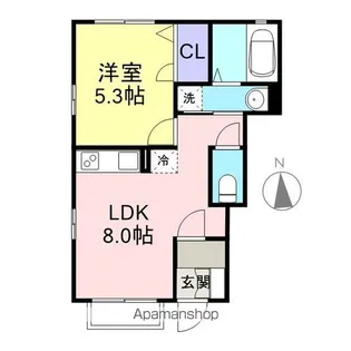 ラ・レコルト【1階】の間取り