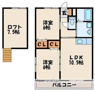 アイドリーム緑町【2階】の間取り