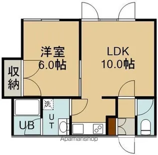 ローズアパートⅠ【1階】の間取り