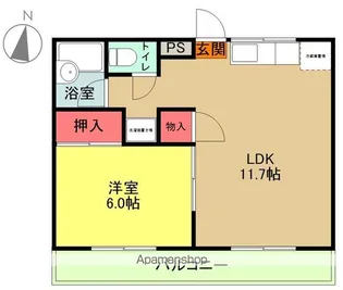 ファミールIGARI【A102号室】の間取り