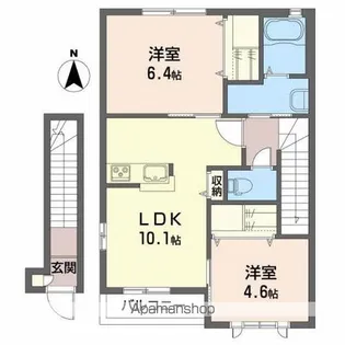 パルファン【2階】の間取り